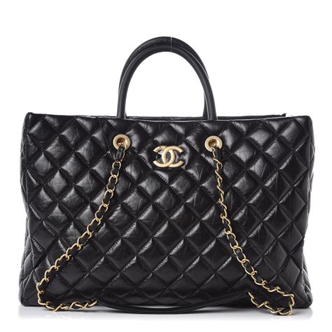 chanel classic shopping tote|Chanel shopping trolley.